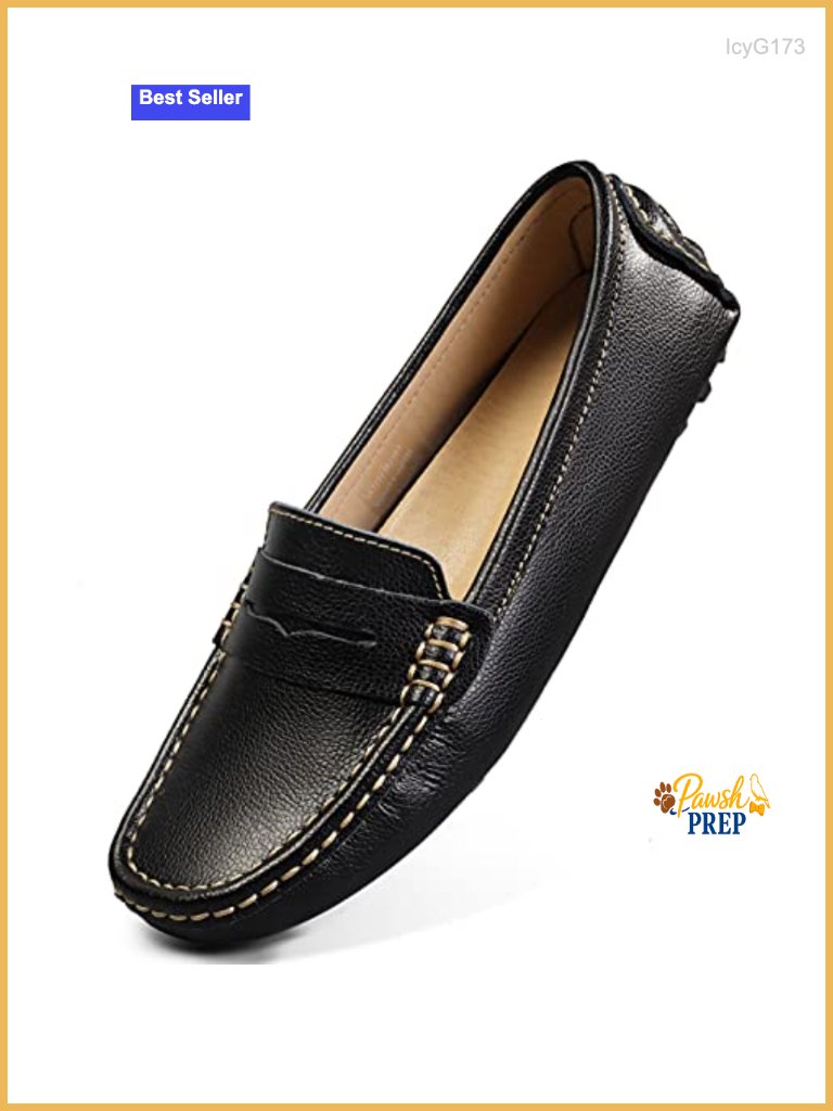 Classic Leather Penny Loafers Slip-Ons Lightweight Driving Mocs Flats